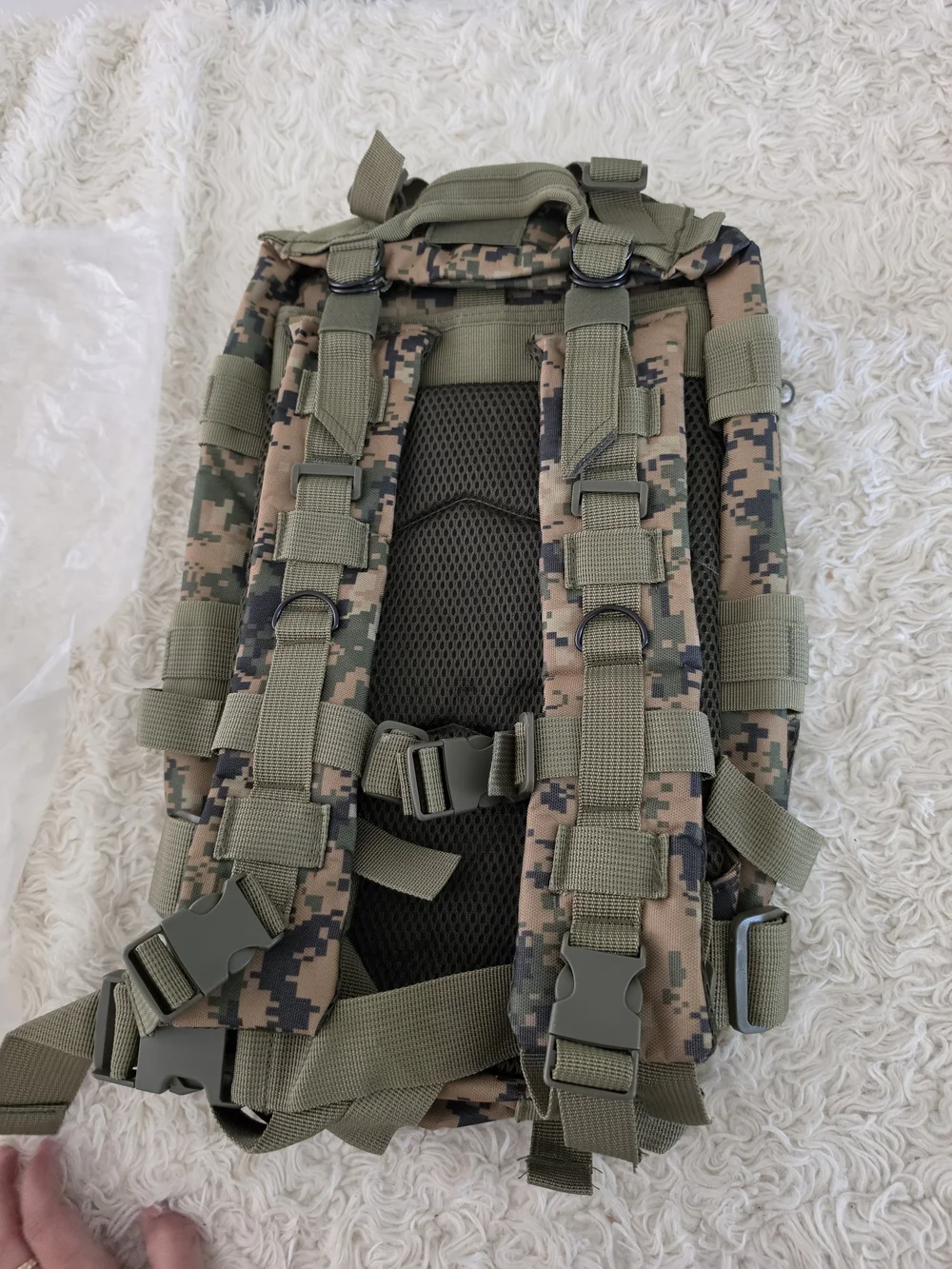 Men's Tactical Camouflage Backpack - Olive Digital Camo 17'